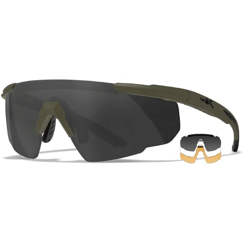 Saber Advanced OD (Clear/Smoke/Rust), Next-Gen Tactical Eyewear with Ballistic-Grade Performance